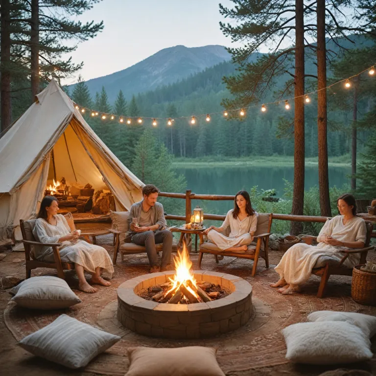 Elevating camping with friends into a luxury escape in nature