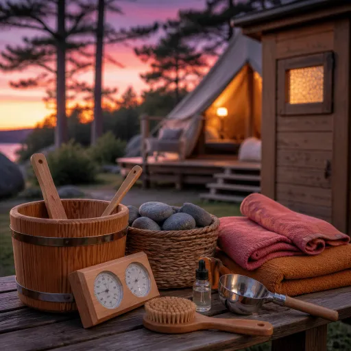 Elegant glamping cabins with sauna for a refined nature escape
