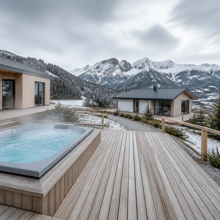 Elegant cabins with a jacuzzi near you for a refined mountain retreat